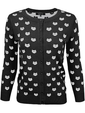 Ye Mak kitty cat cardigan